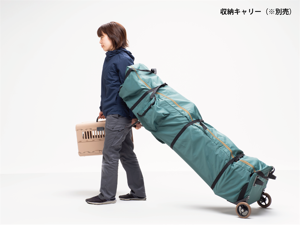 ペット同行避難対策 犬用テント・猫用テント　別売の車輪付き収納キャリー